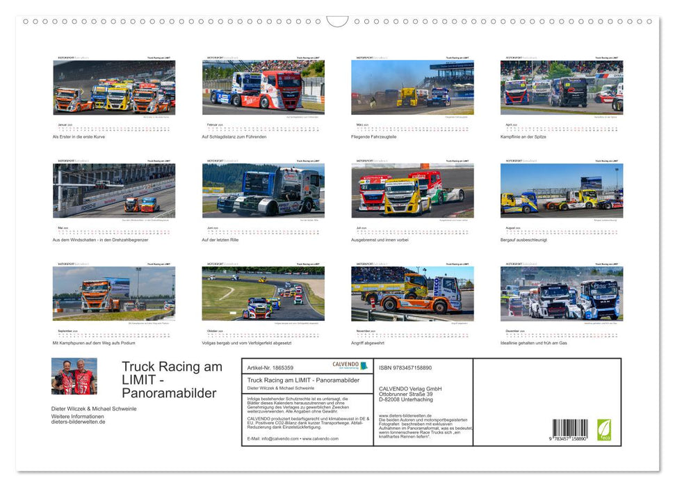 Truck Racing am LIMIT - Panoramabilder (CALVENDO Wandkalender 2025)