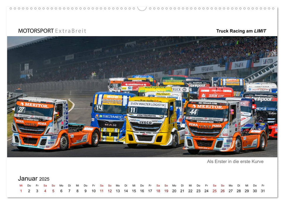 Truck Racing am LIMIT - Panoramabilder (CALVENDO Wandkalender 2025)