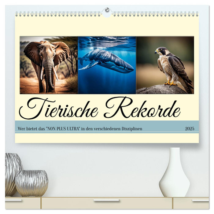 Tierische Rekorde (CALVENDO Premium Wandkalender 2025)