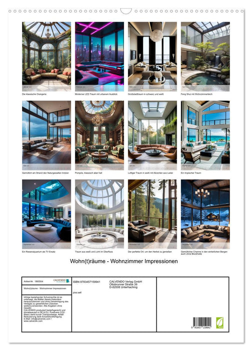 Wohn(t)räume - Wohnzimmer Impressionen (CALVENDO Wandkalender 2025)