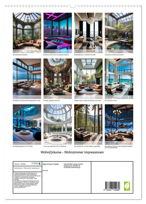 Wohn(t)räume - Wohnzimmer Impressionen (CALVENDO Premium Wandkalender 2025)