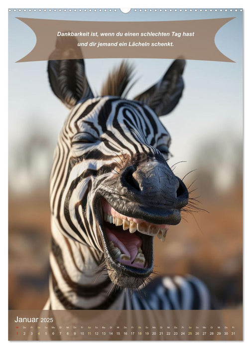 Der tierisch lustige Dankbarkeitskalender (CALVENDO Premium Wandkalender 2025)