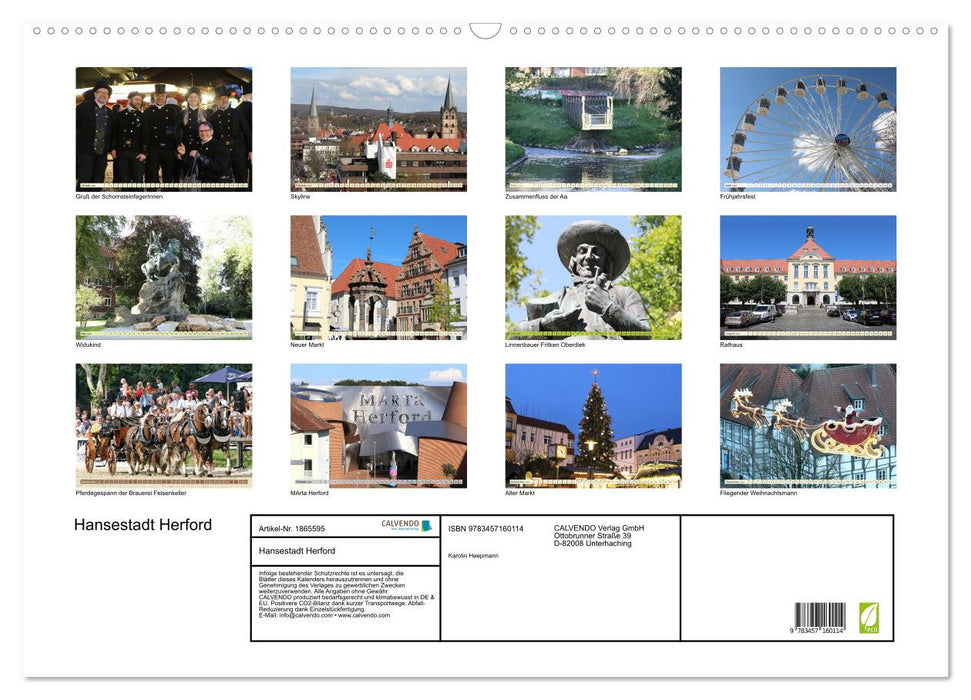 Hansestadt Herford (CALVENDO Wandkalender 2025)