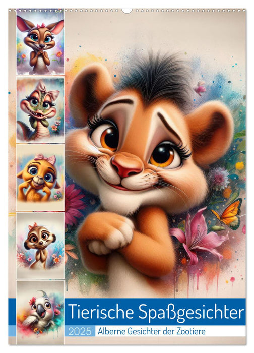 Tierische Spaßgesichter - Alberne Gesichter der Zootiere (CALVENDO Wandkalender 2025)