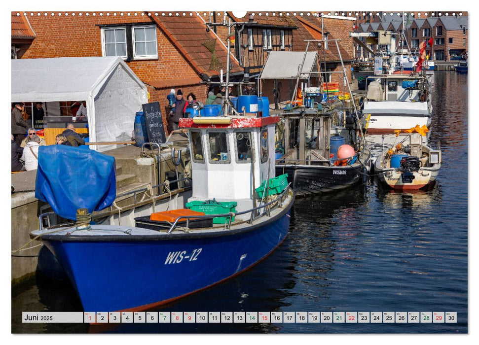 Hansestadt Wismar - Hafenimpressionen (CALVENDO Premium Wandkalender 2025)