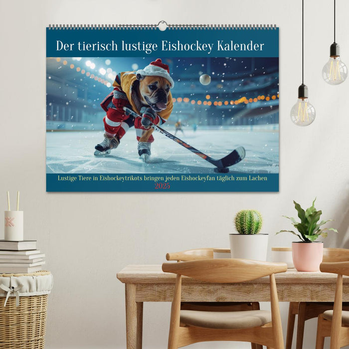 Der tierisch lustige Eishockey Kalender (CALVENDO Wandkalender 2025)