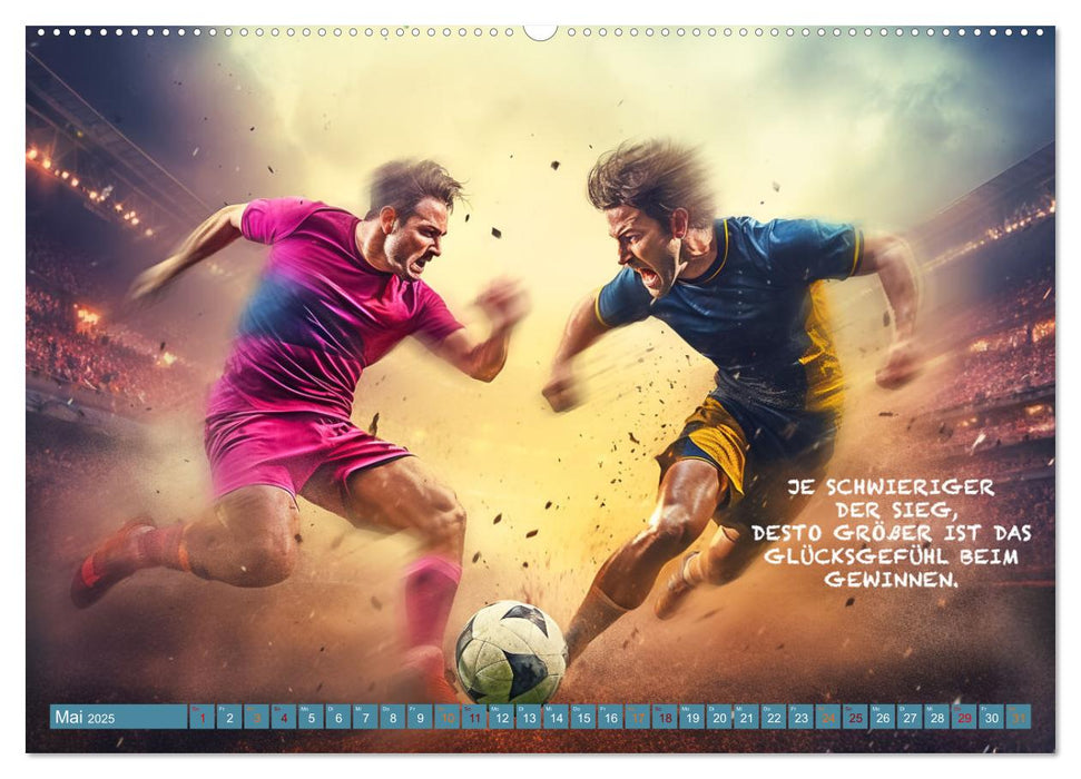 Fußball und tolle Sprüche (CALVENDO Wandkalender 2025)