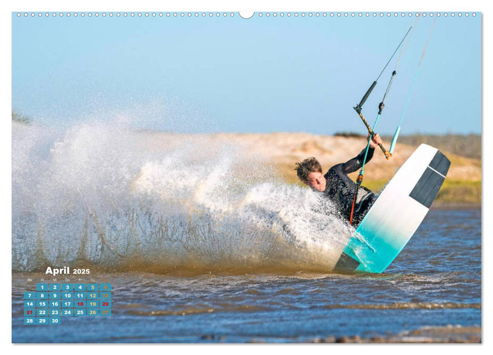 Kitesurfen: Mit Drachen am Meer (CALVENDO Premium Wandkalender 2025)