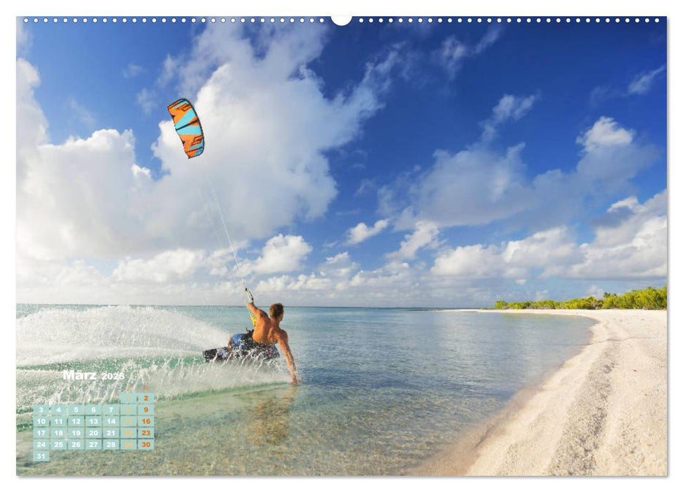 Kitesurfen: Mit Drachen am Meer (CALVENDO Wandkalender 2025)