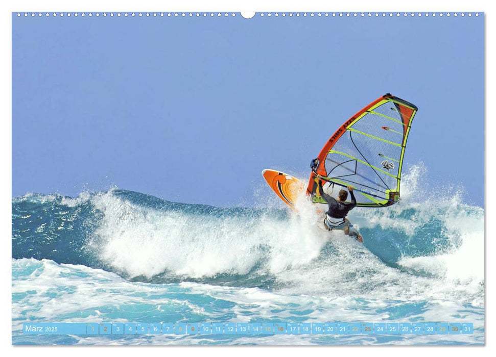 Windsurfen: Wasser, Gischt und Wellen - Edition Funsport (CALVENDO Wandkalender 2025)