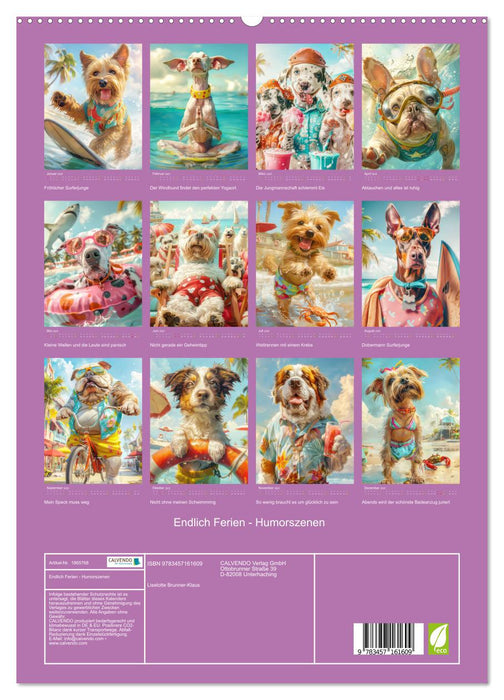 Endlich Ferien - Humorszenen (CALVENDO Premium Wandkalender 2025)