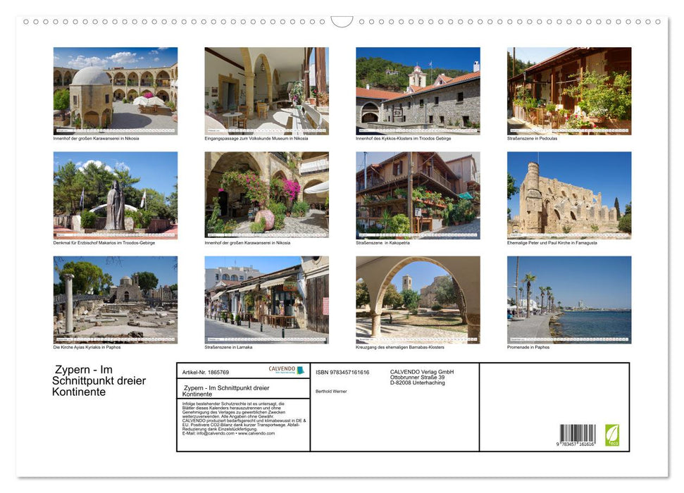 Zypern - Im Schnittpunkt dreier Kontinente (CALVENDO Wandkalender 2025)