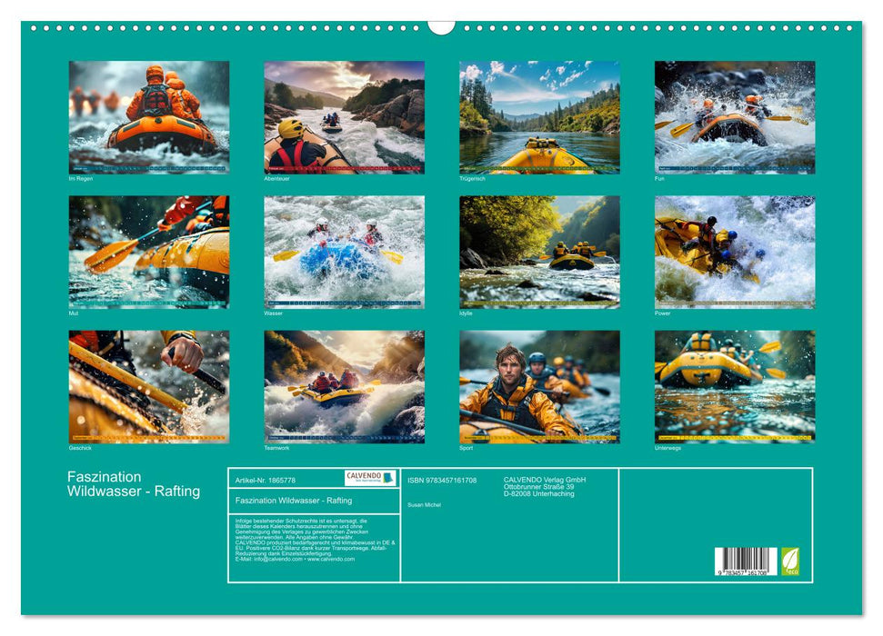 Faszination Wildwasser - Rafting (CALVENDO Wandkalender 2025)