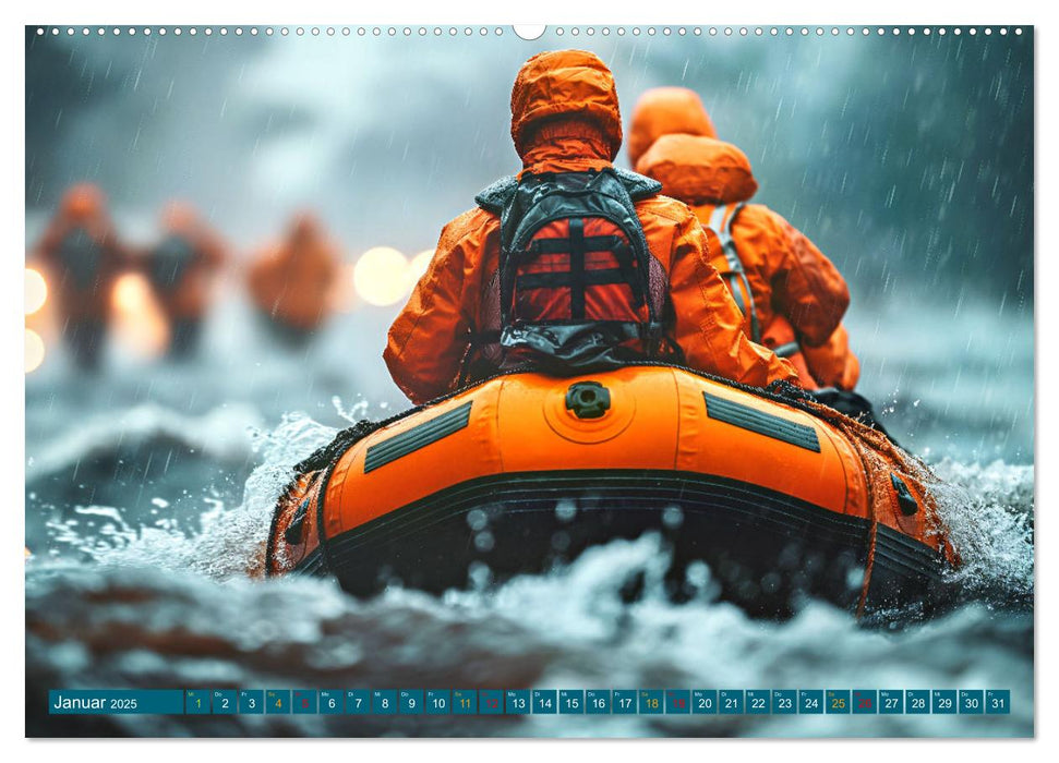 Faszination Wildwasser - Rafting (CALVENDO Wandkalender 2025)