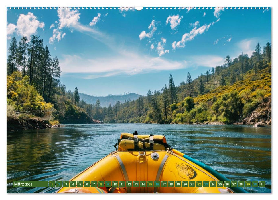 Faszination Wildwasser - Rafting (CALVENDO Wandkalender 2025)