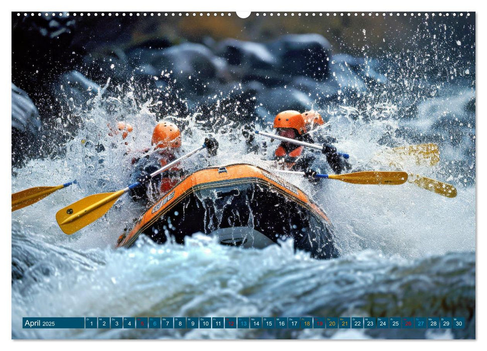Faszination Wildwasser - Rafting (CALVENDO Premium Wandkalender 2025)