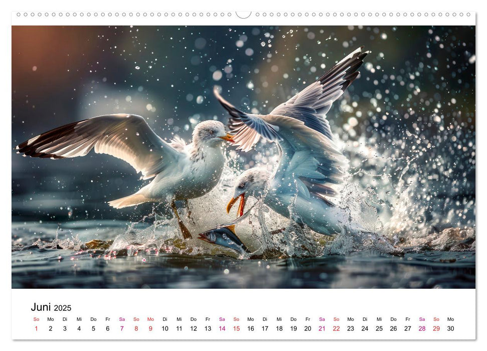 Maritim pur - Möwen (CALVENDO Premium Wandkalender 2025)