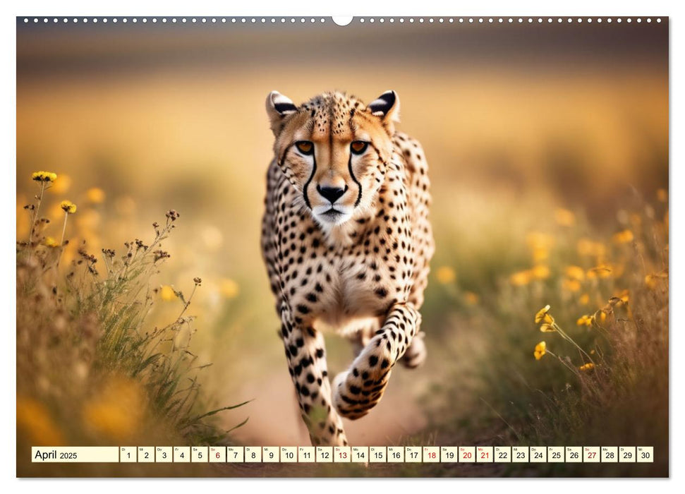 Geparden - die schnellsten Jäger der Welt (CALVENDO Wandkalender 2025)