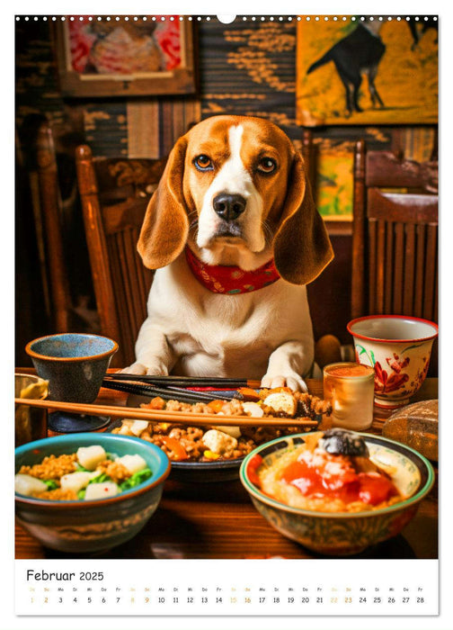 Hunde & Ramen - Ein Jahr voller Genuss und Freude (CALVENDO Wandkalender 2025)