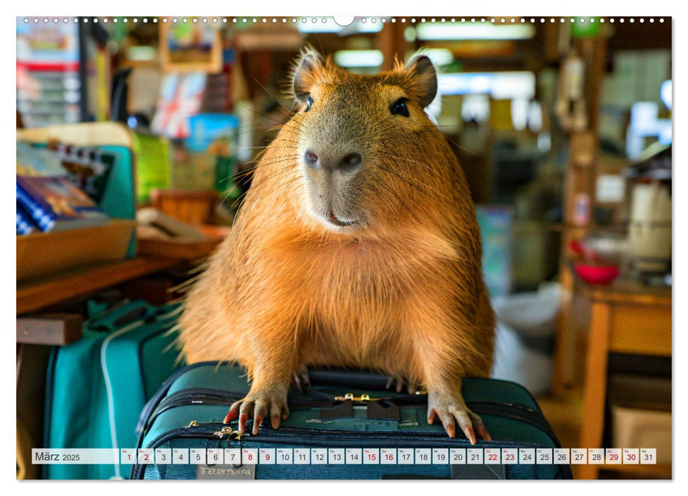 Capybaras im Alltag - Ein Jahr voller Abenteuer (CALVENDO Premium Wandkalender 2025)