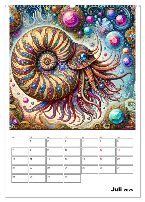 Mystische Nautilus (CALVENDO Premium Wandkalender 2025)