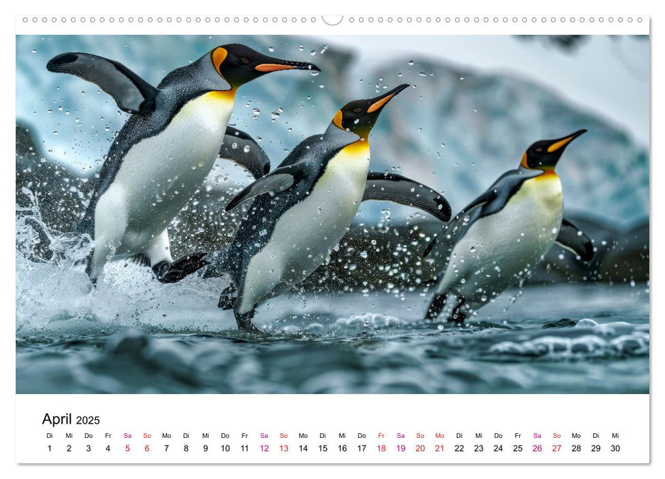 Maritim pur - Pinguine (CALVENDO Premium Wandkalender 2025)