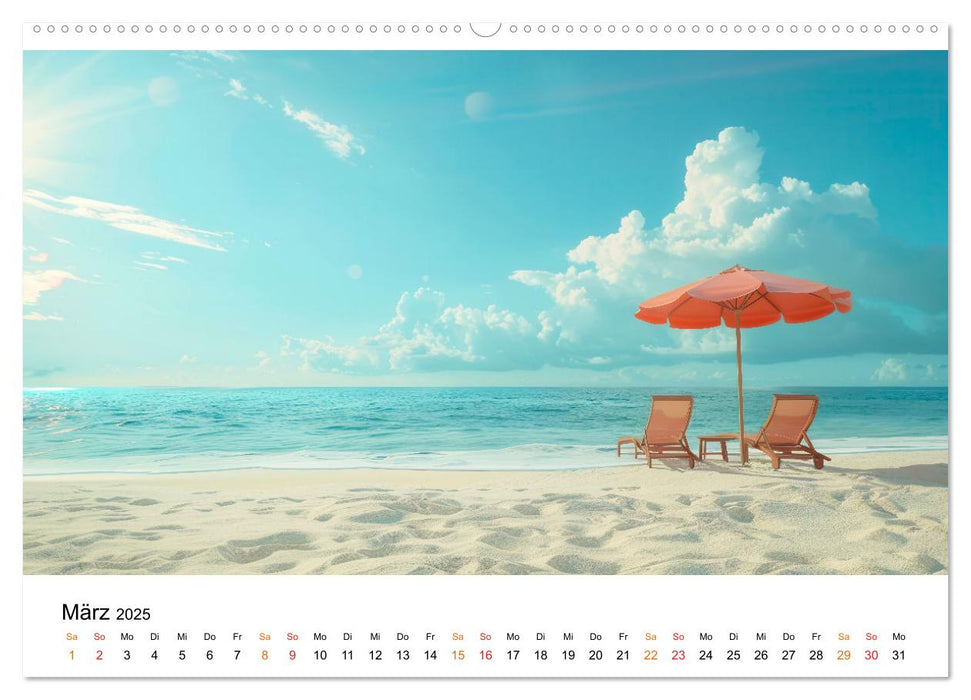 Maritim pur - Strandträume (CALVENDO Premium Wandkalender 2025)