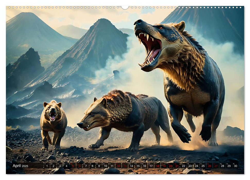 Urzeittiere - Zeitreise in eine vergangene Welt (CALVENDO Wandkalender 2025)