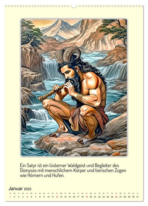 Mythologische Gestalten der griechischen Antike (CALVENDO Premium Wandkalender 2025)