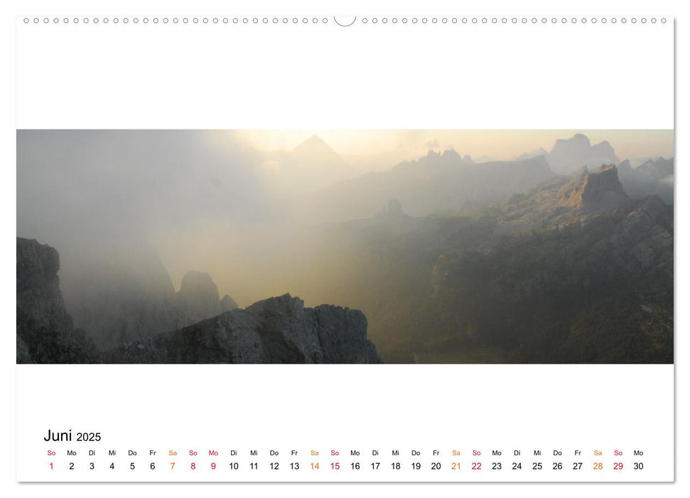 Der Dolomiten Höhenweg EINS in Panoramabildern (CALVENDO Wandkalender 2025)