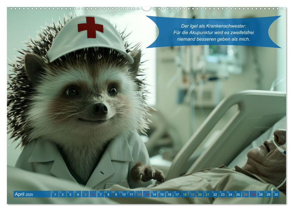 Tierisch lustige Krankenpfleger (CALVENDO Wandkalender 2025)