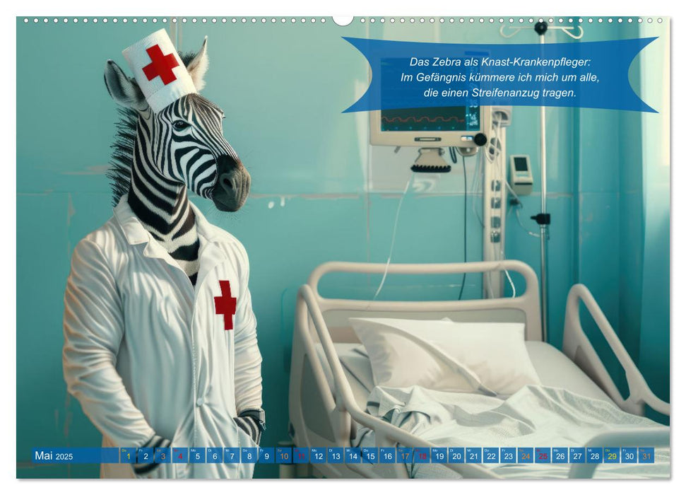 Tierisch lustige Krankenpfleger (CALVENDO Wandkalender 2025)