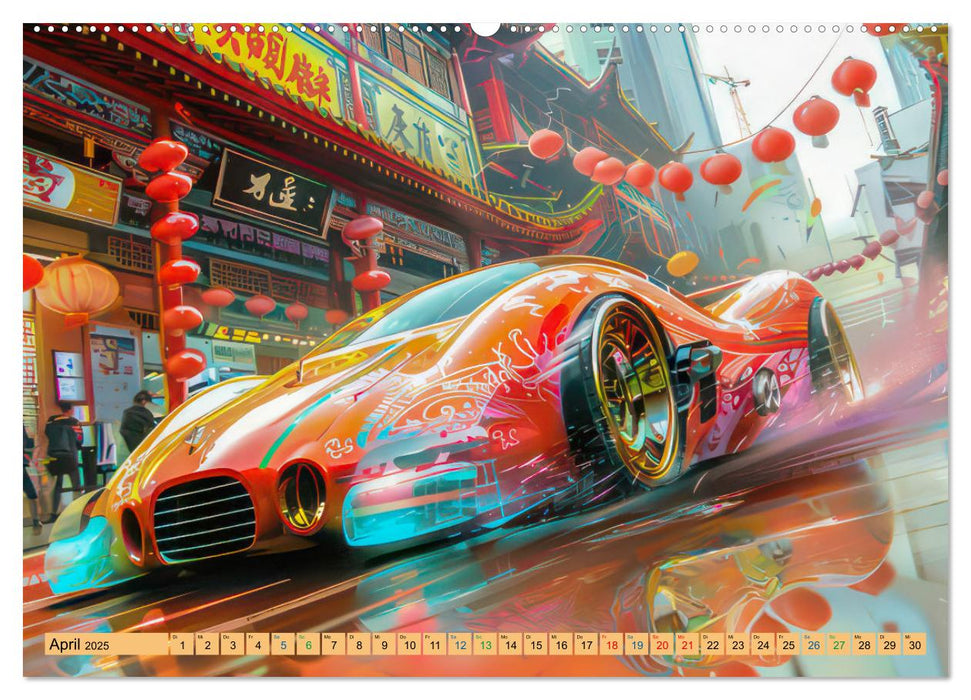 Futuristische Boliden - Asiatisch inspiriert (CALVENDO Wandkalender 2025)