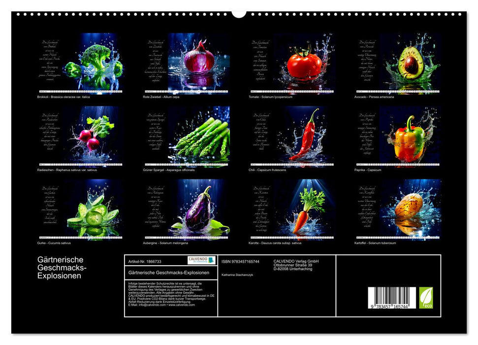 Gärtnerische Geschmacks-Explosionen (CALVENDO Premium Wandkalender 2025)