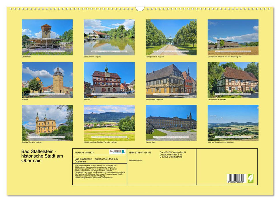 Bad Staffelstein - historische Stadt am Obermain (CALVENDO Wandkalender 2025)