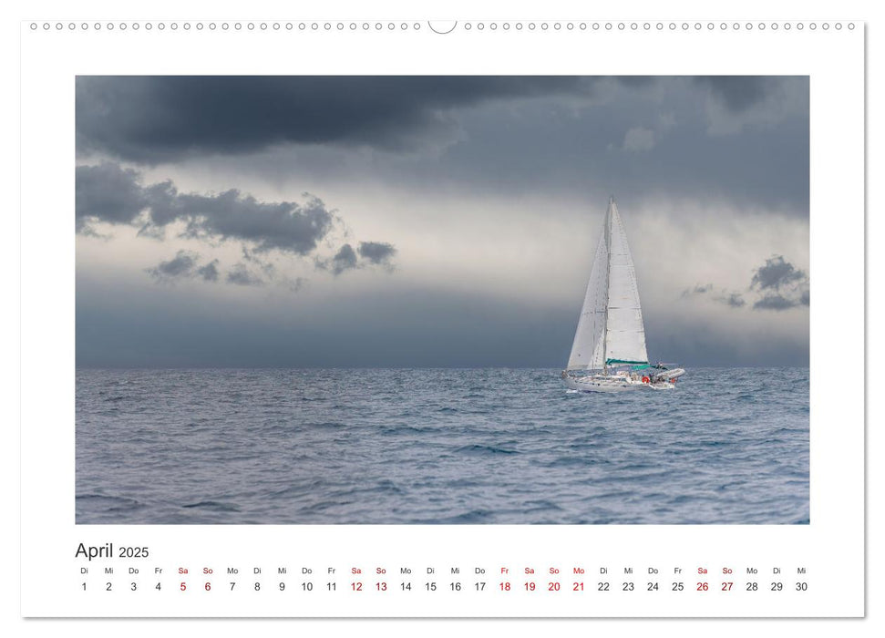 Karibische Segelträume (CALVENDO Premium Wandkalender 2025)