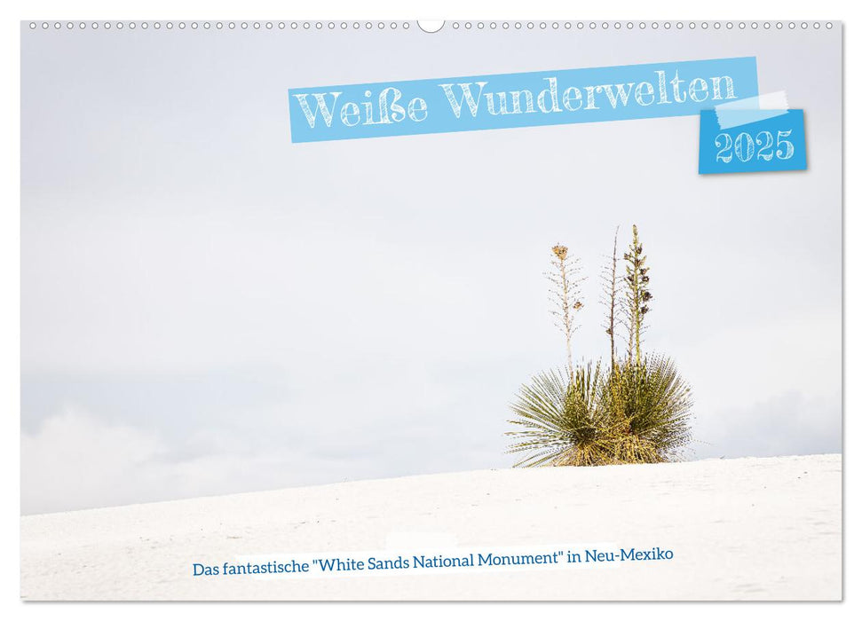 Weiße Wunderwelten - White Sands National Monument (CALVENDO Wandkalender 2025)