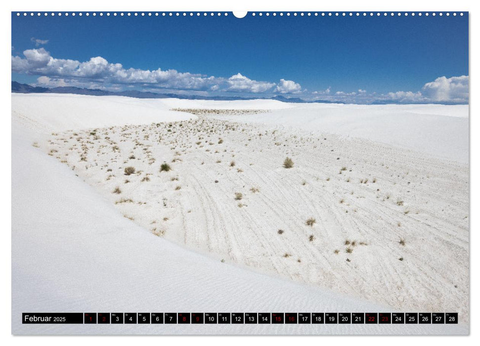 Weiße Wunderwelten - White Sands National Monument (CALVENDO Wandkalender 2025)