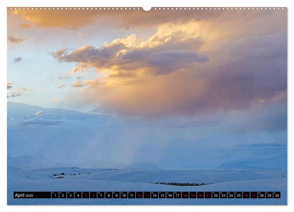 Weiße Wunderwelten - White Sands National Monument (CALVENDO Wandkalender 2025)