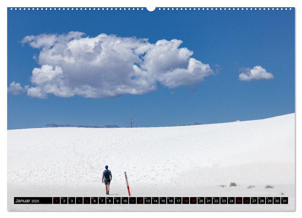 Weiße Wunderwelten - White Sands National Monument (CALVENDO Premium Wandkalender 2025)
