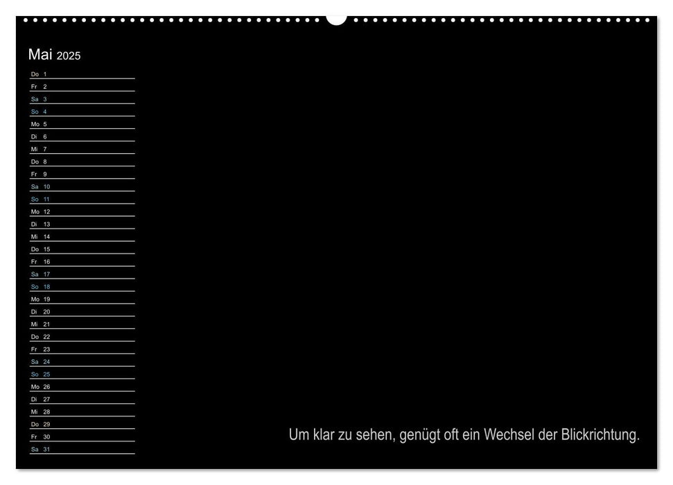 Mein Persönlicher Kalender (CALVENDO Wandkalender 2025)