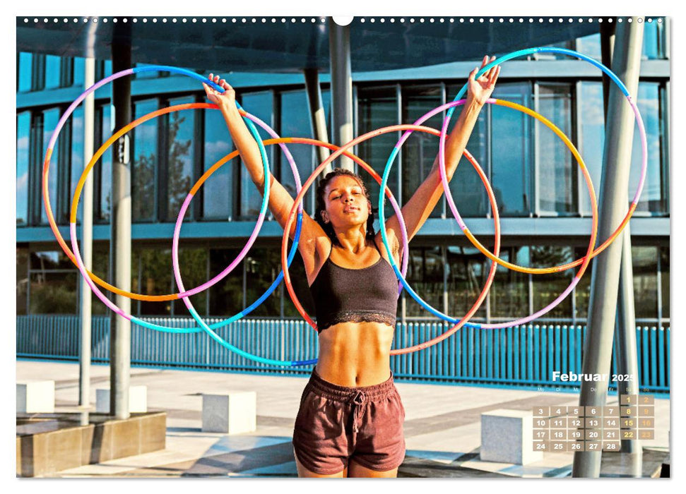 Hula-Hoop: Spaß, Sport und Fitness mit Hula Hoop Reifen (CALVENDO Wandkalender 2025)