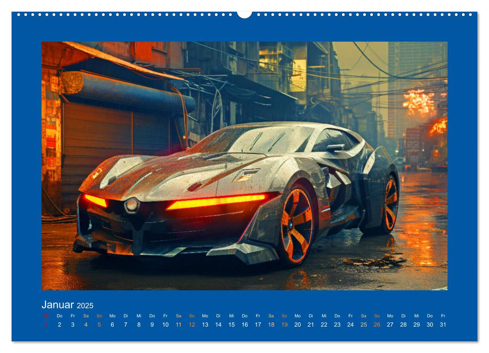 Zukunftsvisionen auf Rädern - Dystopische Fahrzeuge (CALVENDO Premium Wandkalender 2025)