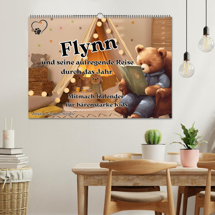 Flynn und seine aufregende Reise durch das Jahr (CALVENDO Wandkalender 2025)