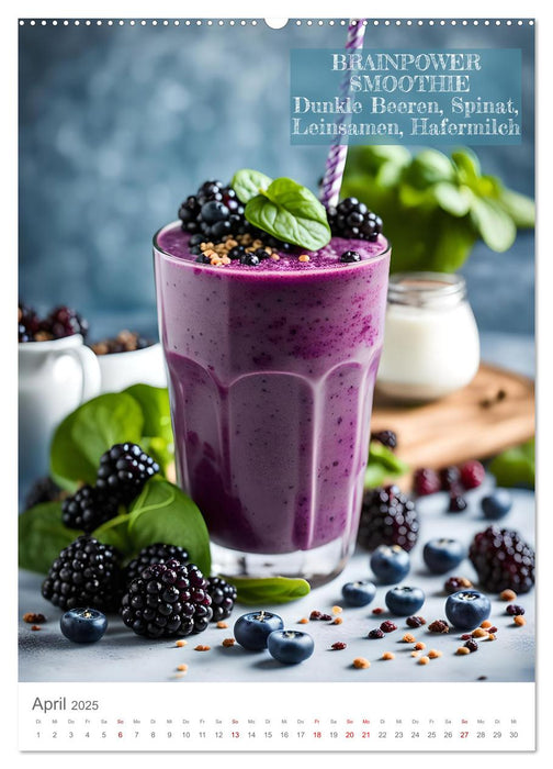 Vitamine im Glas - Gesunde Smoothie Kreationen (CALVENDO Wandkalender 2025)