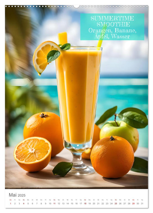 Vitamine im Glas - Gesunde Smoothie Kreationen (CALVENDO Wandkalender 2025)