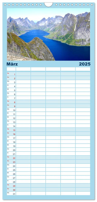 Norwegen - Unterwegs auf den Lofoten (CALVENDO Familienplaner 2025)