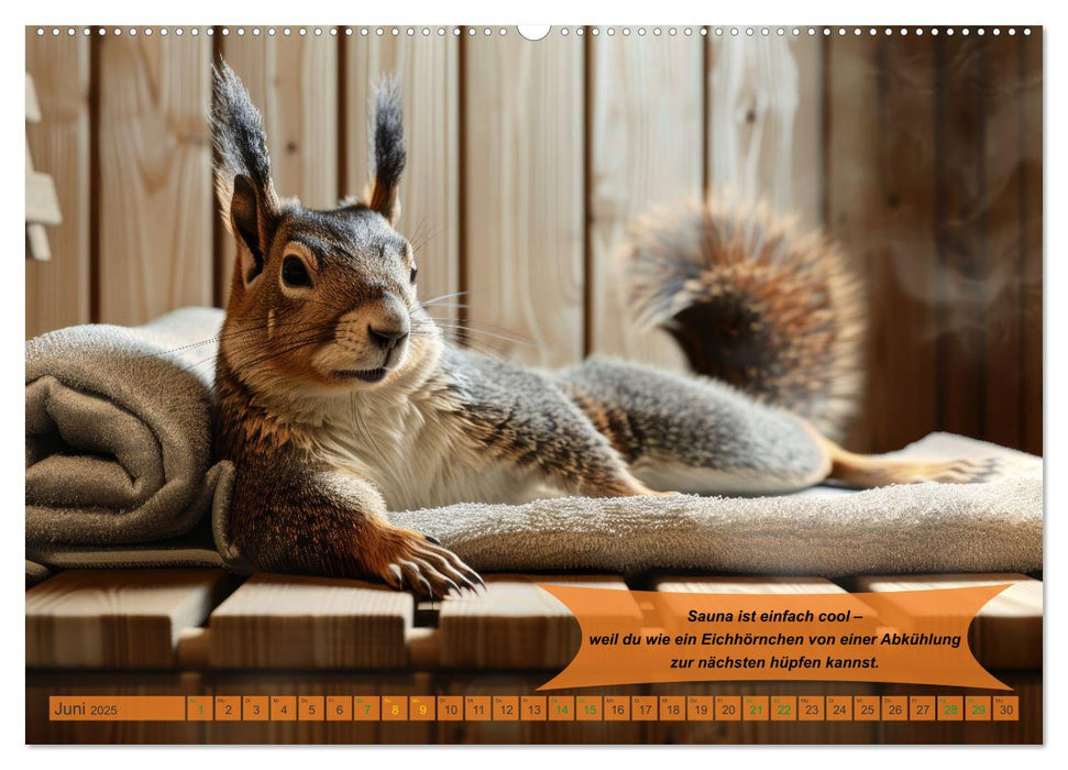 Tierisch lustige Saunafreunde (CALVENDO Premium Wandkalender 2025)