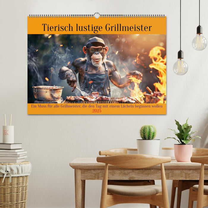 Tierisch lustige Grillmeister (CALVENDO Wandkalender 2025)