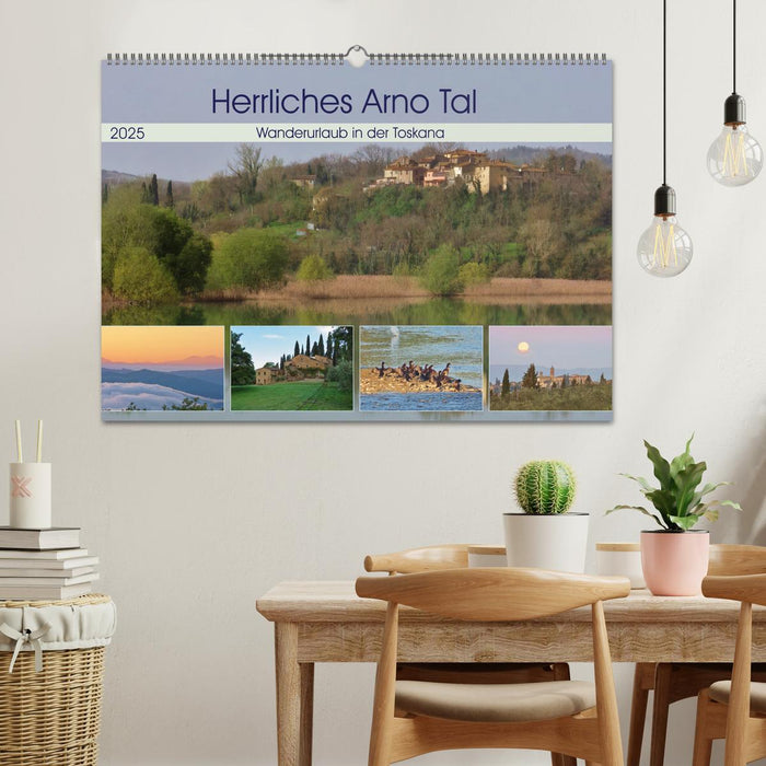 Herrliches Arno Tal - Wanderurlaub in der Toskana (CALVENDO Wandkalender 2025)
